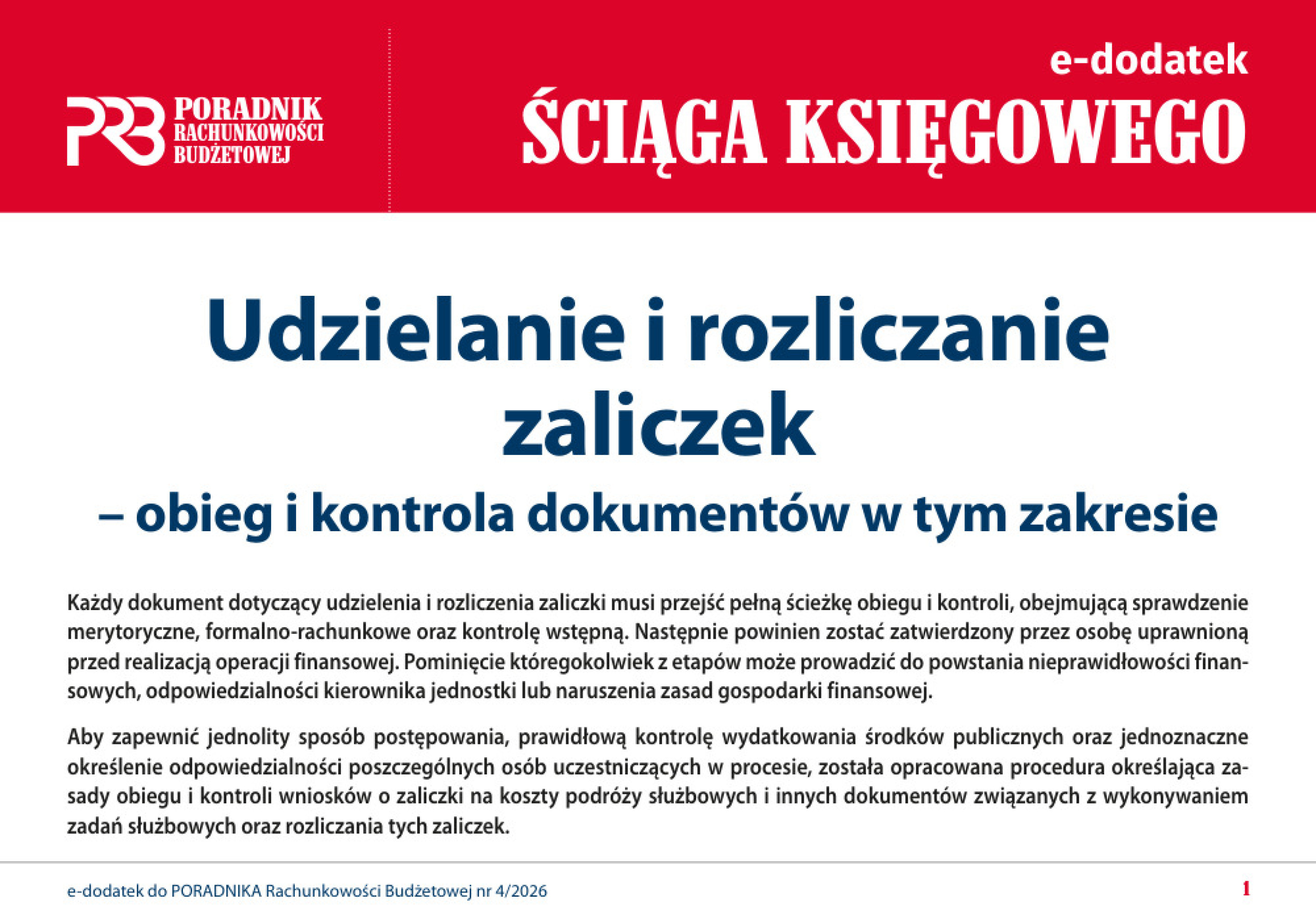 Poradnik Rachunkowości Budżetowej
