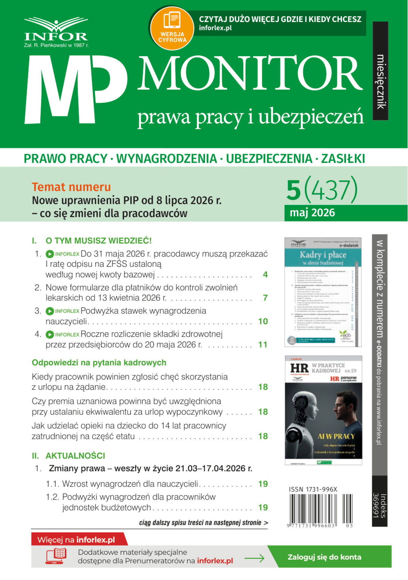 Monitor Prawa Pracy i Ubezpieczeń