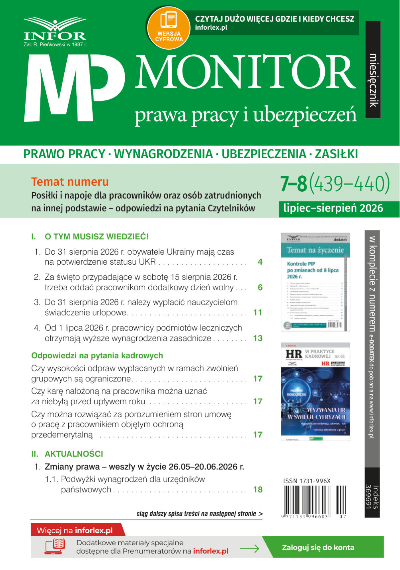 Monitor Prawa Pracy i Ubezpieczeń