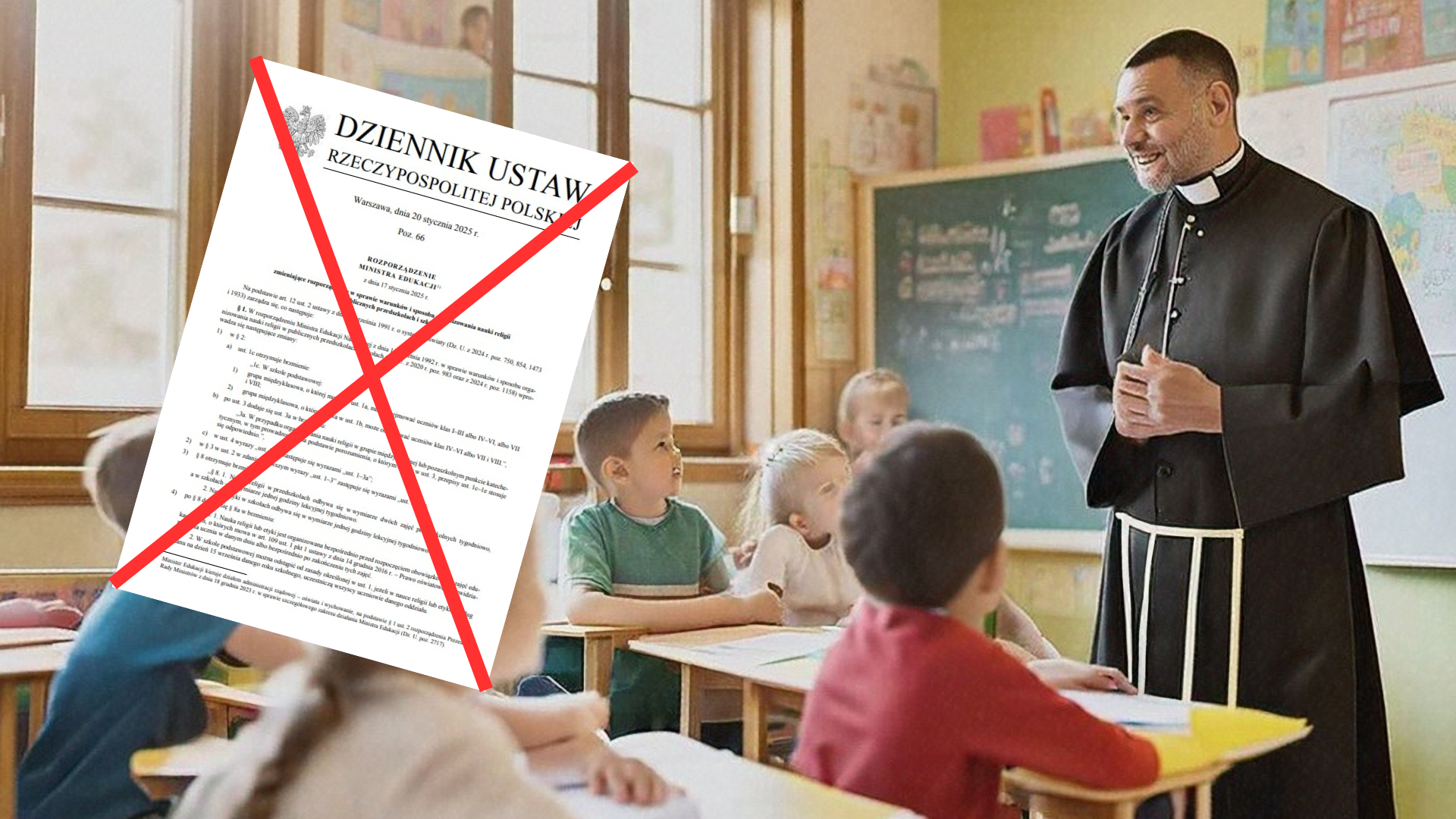 Wracają dwie godziny religii w szkołach, bo rozporządzenie ograniczające liczbę lekcji religii jest niezgodne z Konstytucją? Sprawa już na biurku premiera