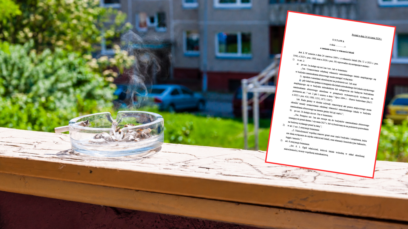 Zakaz palenia papierosów i wywieszania prania na balkonie, bo – od dzisiaj będzie w całości należeć do nieruchomości wspólnej, a właścicielowi mieszkania przysługiwać będzie wyłącznie służebność? Nowy projekt rządowy