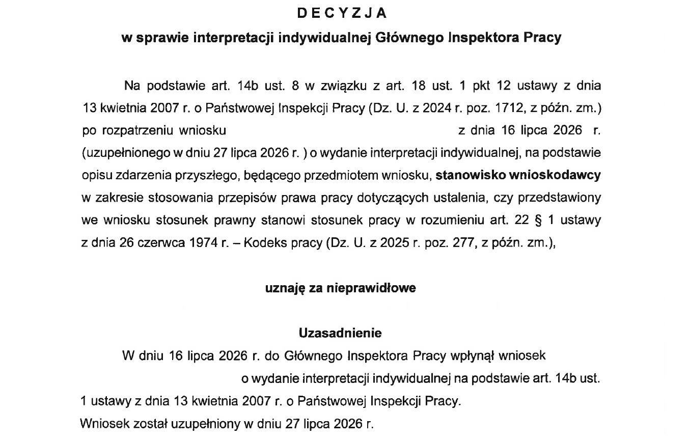 Umowa o pracę czy zlecenie? Opiekun dzieci z niepełnosprawnościami podczas przewozu do placówek oświatowych w roku szkolnym [Interpretacja indywidualna GIP nr 6]