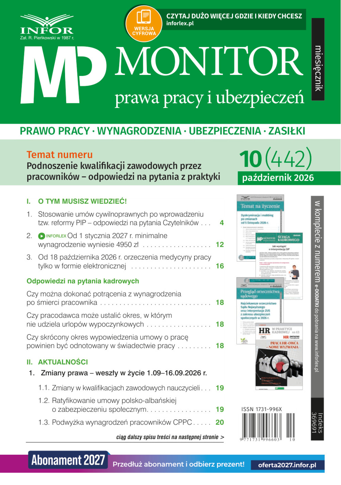 Monitor Prawa Pracy i Ubezpieczeń