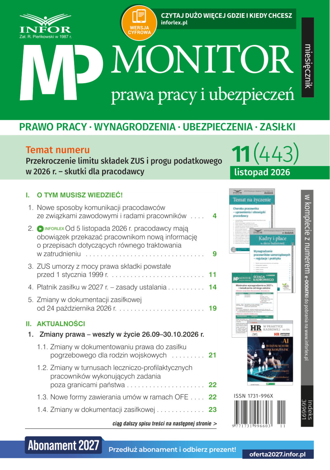Monitor Prawa Pracy i Ubezpieczeń